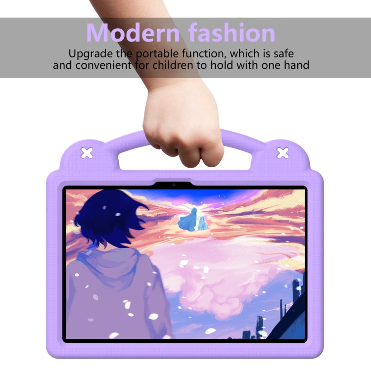 For Honor Pad X8a Handle Kickstand Children EVA Shockproof Tablet Case(Light Purple) - Honor by buy2fix | Online Shopping UK | buy2fix