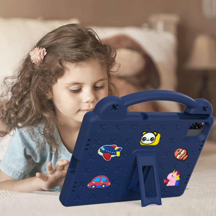 For Honor Pad X8a Handle Kickstand Children EVA Shockproof Tablet Case(Navy Blue) - Honor by buy2fix | Online Shopping UK | buy2fix