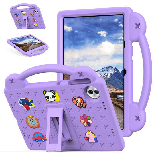 For Honor Pad 10 12.1 2025 Handle Kickstand Children EVA Shockproof Tablet Case(Light Purple)