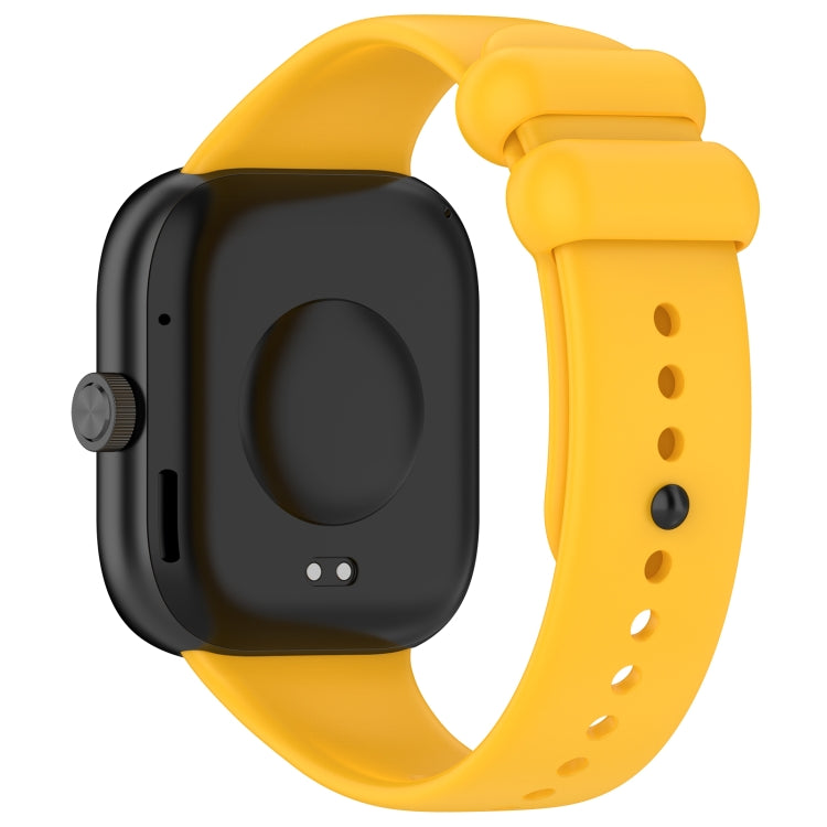For Redmi Watch 4 Solid Color Liquid Silicone Watch Band(Yellow) - Watch Bands by buy2fix | Online Shopping UK | buy2fix