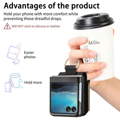 For Motorola Razr 40 Ultra Retro Skin-feel Ring Multi-card Wallet Phone Case(Black) - Motorola Cases by buy2fix | Online Shopping UK | buy2fix