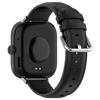 For Redmi Watch 4 / Watch 5 Round Tail Top Layer Leather Watch Band(Black) - Watch Bands by buy2fix | Online Shopping UK | buy2fix
