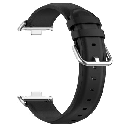 For Redmi Watch 4 / Watch 5 Round Tail Top Layer Leather Watch Band(Black) - Watch Bands by buy2fix | Online Shopping UK | buy2fix