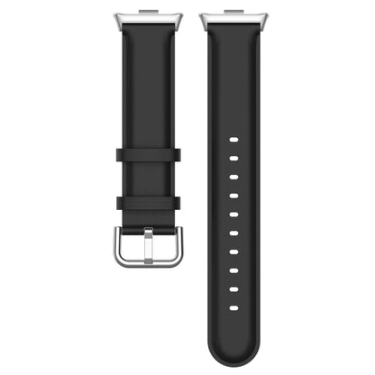 For Redmi Watch 4 / Watch 5 Round Tail Top Layer Leather Watch Band(Black) - Watch Bands by buy2fix | Online Shopping UK | buy2fix