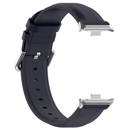 For Redmi Watch 4 / Watch 5 Round Tail Top Layer Leather Watch Band(Dark Blue) - Watch Bands by buy2fix | Online Shopping UK | buy2fix