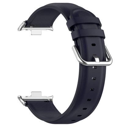 For Redmi Watch 4 / Watch 5 Round Tail Top Layer Leather Watch Band(Dark Blue) - Watch Bands by buy2fix | Online Shopping UK | buy2fix