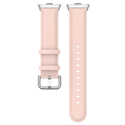 For Redmi Watch 4 / Watch 5 Round Tail Top Layer Leather Watch Band(Pink) - Watch Bands by buy2fix | Online Shopping UK | buy2fix