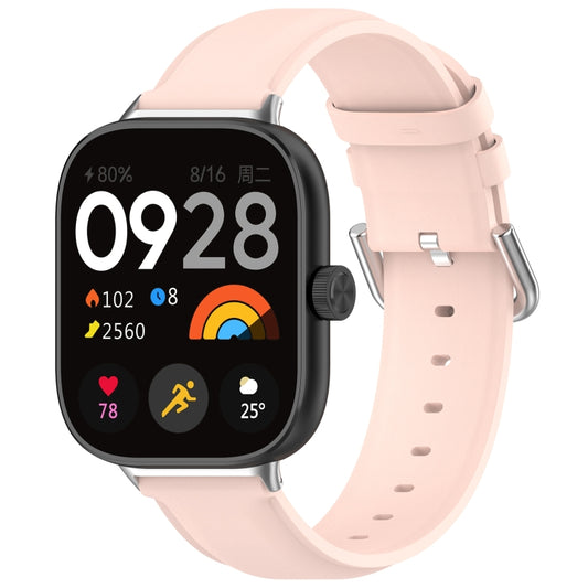 For Xiaomi Smart Band 9 Pro / 8 Pro Round Tail Top Layer Leather Watch Band(Pink) - Watch Bands by buy2fix | Online Shopping UK | buy2fix