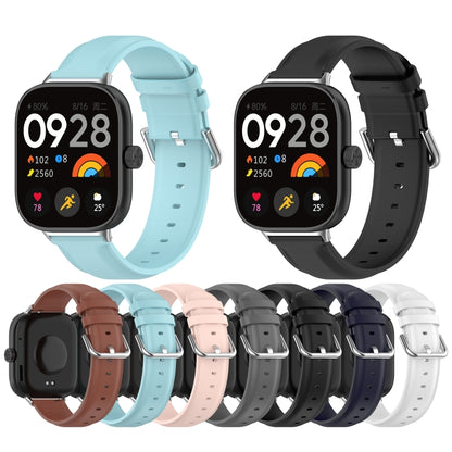For Redmi Watch 4 / Watch 5 Round Tail Top Layer Leather Watch Band(Black) - Watch Bands by buy2fix | Online Shopping UK | buy2fix