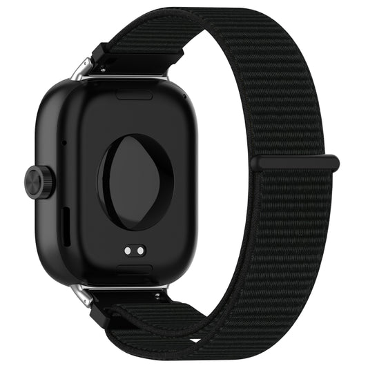 For Redmi Watch 4 / Watch 5 Nylon Loop Metal Connector Watch Band(Black) - Watch Bands by buy2fix | Online Shopping UK | buy2fix