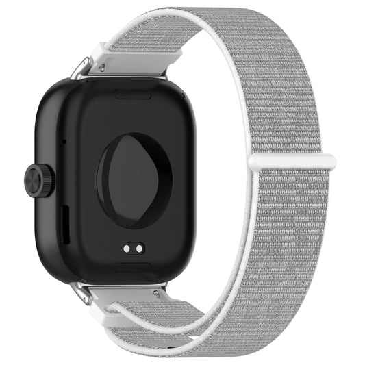 For Redmi Watch 4 / Watch 5 Nylon Loop Metal Connector Watch Band(White) - Watch Bands by buy2fix | Online Shopping UK | buy2fix