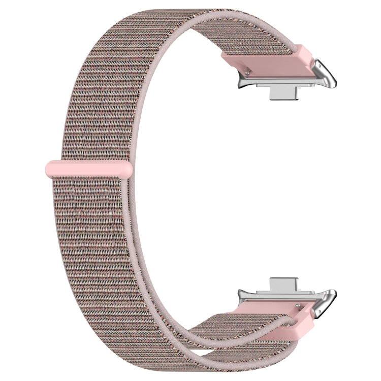 For Redmi Watch 4 / Watch 5 Nylon Loop Metal Connector Watch Band(Pink) - Watch Bands by buy2fix | Online Shopping UK | buy2fix