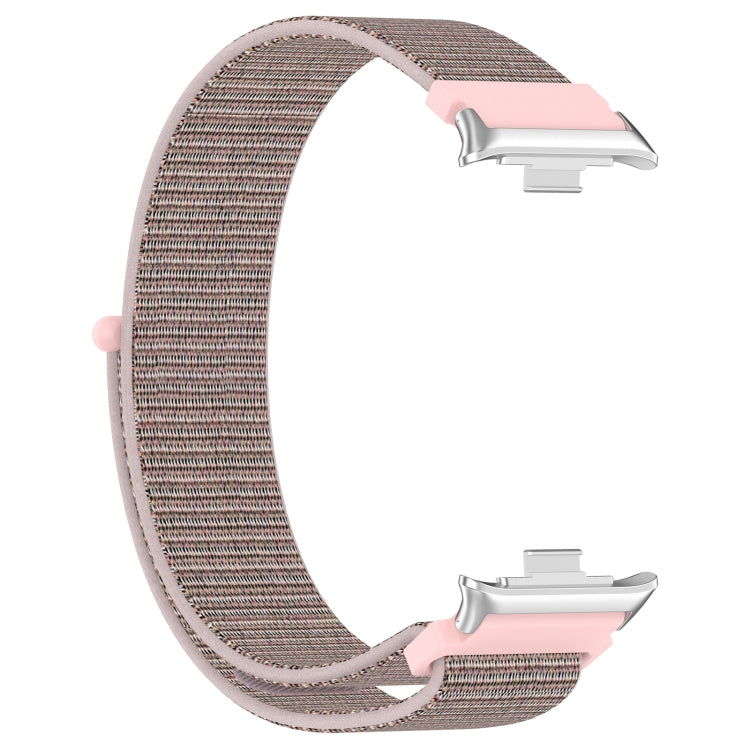 For Redmi Watch 4 / Watch 5 Nylon Loop Metal Connector Watch Band(Pink) - Watch Bands by buy2fix | Online Shopping UK | buy2fix