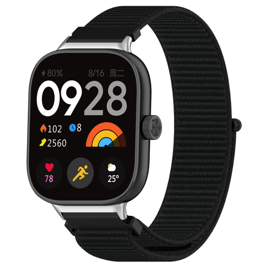 For Xiaomi Smart Band 9 Pro / 8 Pro Nylon Loop Metal Connector Watch Band(Black) - Watch Bands by buy2fix | Online Shopping UK | buy2fix