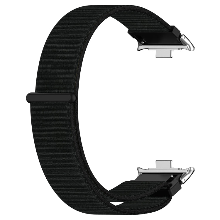 For Xiaomi Smart Band 9 Pro / 8 Pro Nylon Loop Metal Connector Watch Band(Black) - Watch Bands by buy2fix | Online Shopping UK | buy2fix