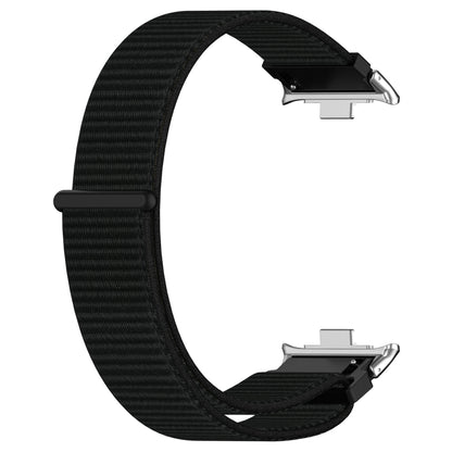 For Xiaomi Smart Band 9 Pro / 8 Pro Nylon Loop Metal Connector Watch Band(Black) - Watch Bands by buy2fix | Online Shopping UK | buy2fix