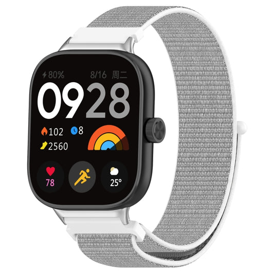For Xiaomi Smart Band 9 Pro / 8 Pro Nylon Loop Metal Connector Watch Band(White) - Watch Bands by buy2fix | Online Shopping UK | buy2fix
