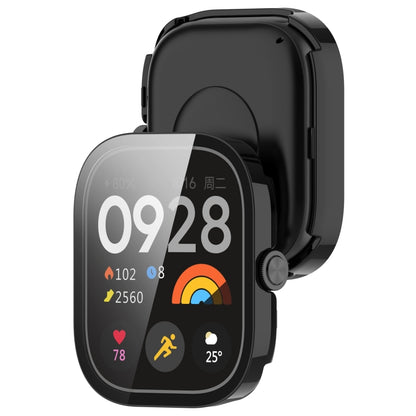 For Redmi Watch 4 Tempered Film Integrated PC Watch Protective Case(Black) - Watch Cases by buy2fix | Online Shopping UK | buy2fix