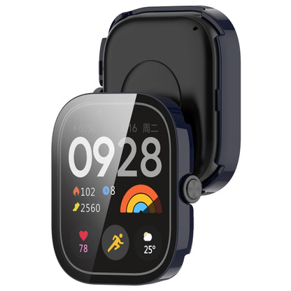 For Redmi Watch 4 Tempered Film Integrated PC Watch Protective Case(Ink Blue) - Watch Cases by buy2fix | Online Shopping UK | buy2fix