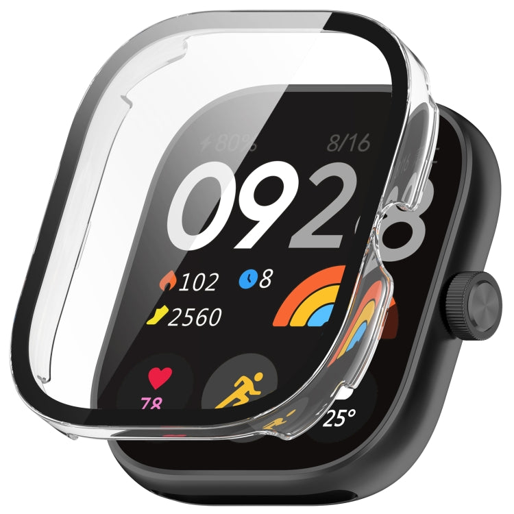For Redmi Watch 4 Tempered Film Integrated PC Watch Protective Case(Transparent) - Watch Cases by buy2fix | Online Shopping UK | buy2fix