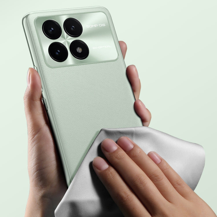 For Xiaomi Redmi K70 Pro Plain-leather All-inclusive Shockproof Phone Case(Green) - Xiaomi Cases by buy2fix | Online Shopping UK | buy2fix