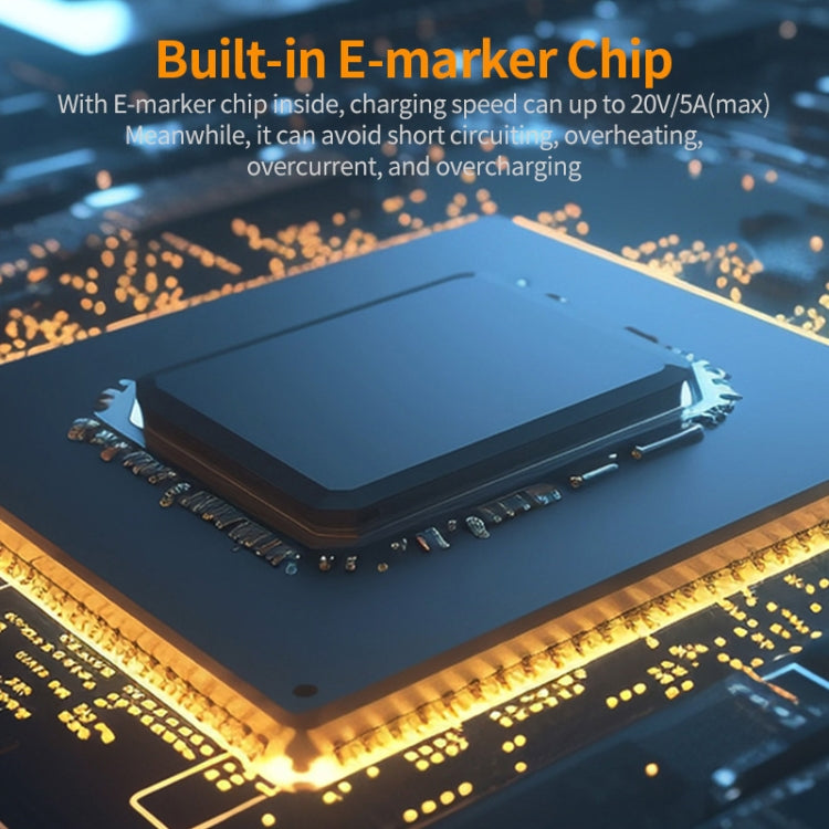 ENKAY PD100W 4-in-1 USB-A / Type-C to Type-C / 8 Pin Multifunction Fast Charging Cable with E-Marker, Cable Length:1m by ENKAY