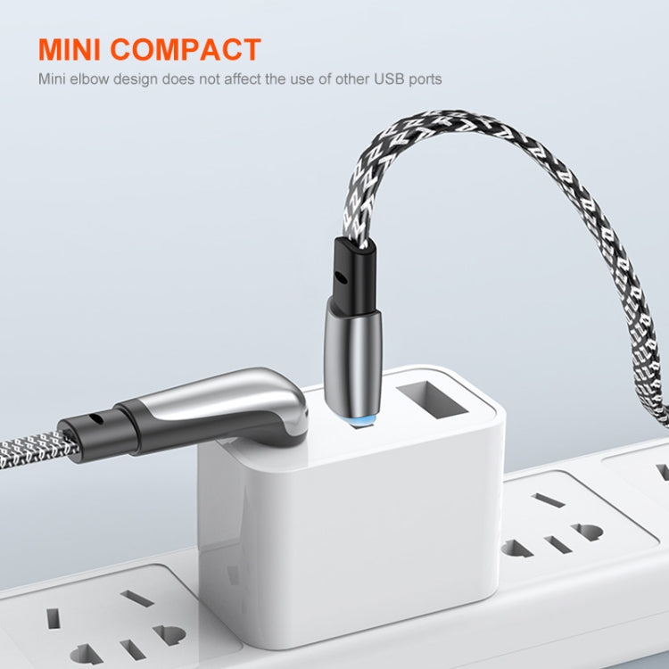 ENKAY PD30W Elbow Type-C to 8 Pin Fast Charging Data Braid Cable with Indicator Light, Length:0.5m by ENKAY