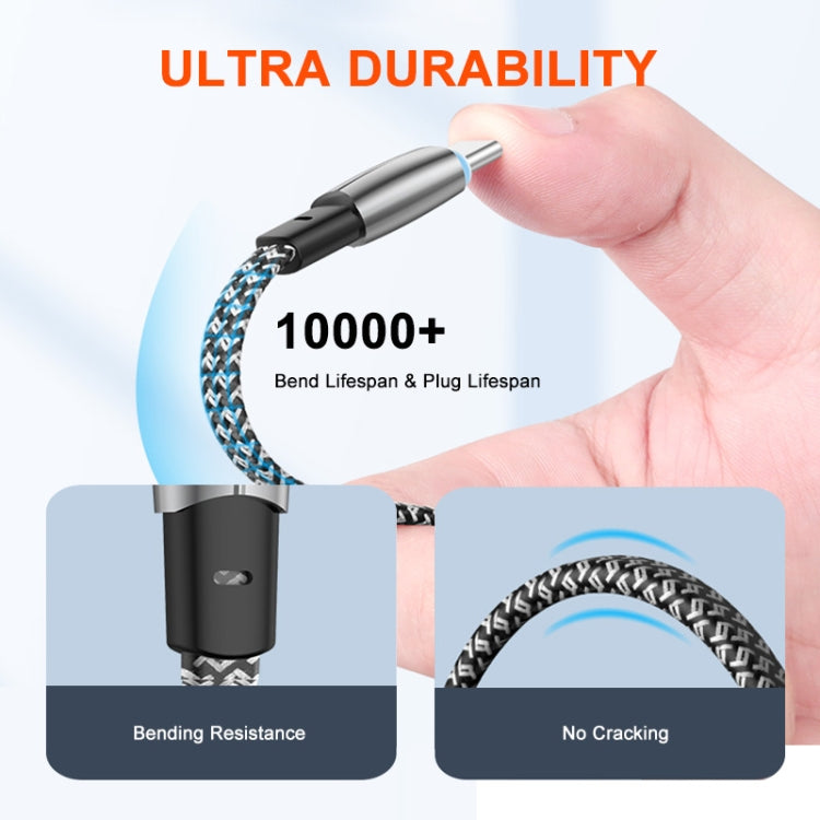 ENKAY PD30W Elbow Type-C to 8 Pin Fast Charging Data Braid Cable with Indicator Light, Length:0.5m by ENKAY