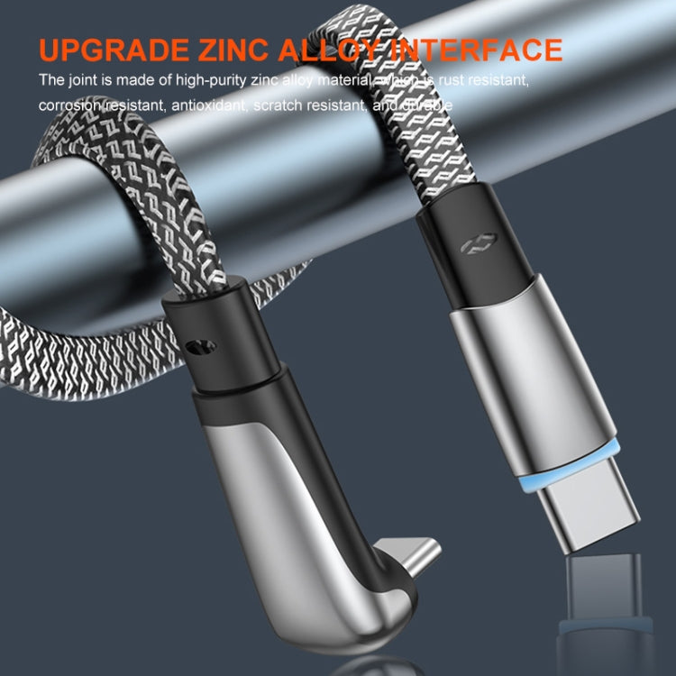 ENKAY PD65W Elbow Type-C to Type-C Fast Charging Data Braid Cable with Indicator Light, Length:0.5m by ENKAY
