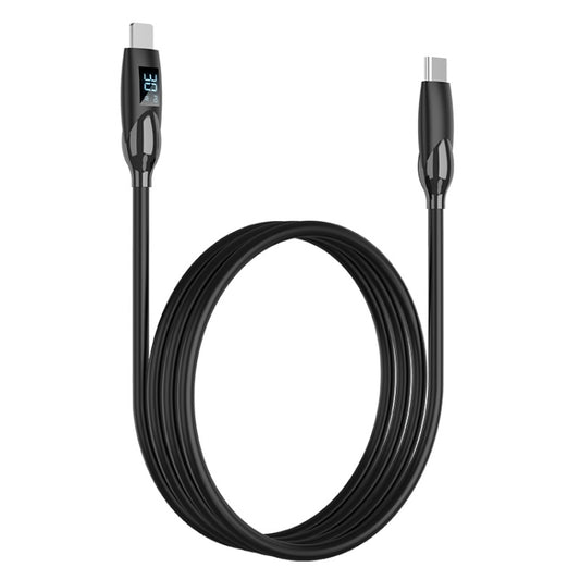 ENKAY PD30W Type-C to 8 Pin Fast Charging Data Silicone Cable with LED Display, Length:1m(Black) by ENKAY