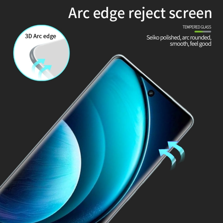 For vivo X100 / 100 Pro PINWUYO 9H 3D Hot Bending Tempered Glass Film(Black) - vivo Tempered Glass by PINWUYO | Online Shopping UK | buy2fix