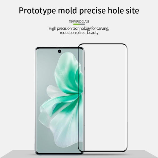 For vivo S18 / S18 Pro PINWUYO 9H 3D Hot Bending Tempered Glass Film(Black) - vivo Tempered Glass by PINWUYO | Online Shopping UK | buy2fix
