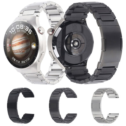 For Huawei Watch GT4 46mm H-Shaped Folding Buckle Stainless Steel Metal Watch Band(Silver) by buy2fix