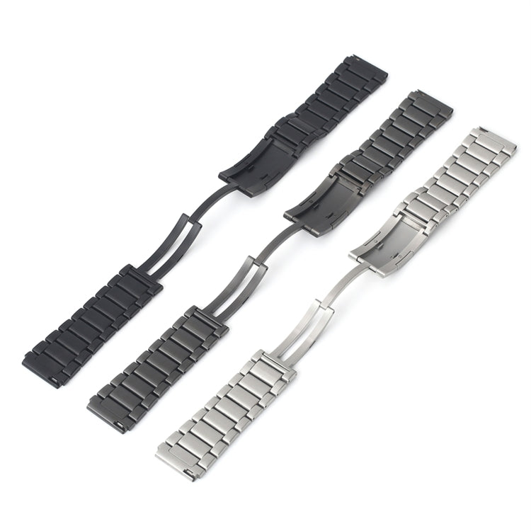 For Huawei Watch GT4 46mm H-Shaped Folding Buckle Stainless Steel Metal Watch Band(Silver) by buy2fix