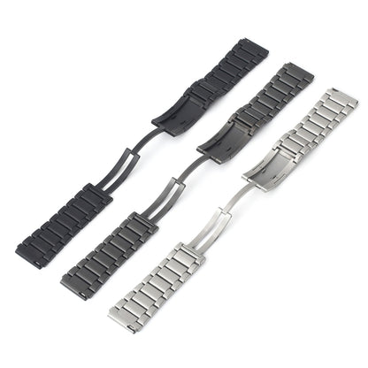 For Huawei Watch GT4 46mm H-Shaped Folding Buckle Stainless Steel Metal Watch Band(Silver) by buy2fix