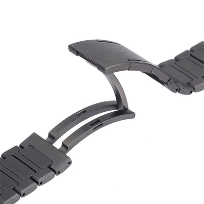 For Huawei Watch GT4 46mm H-Shaped Folding Buckle Stainless Steel Metal Watch Band(Silver) by buy2fix