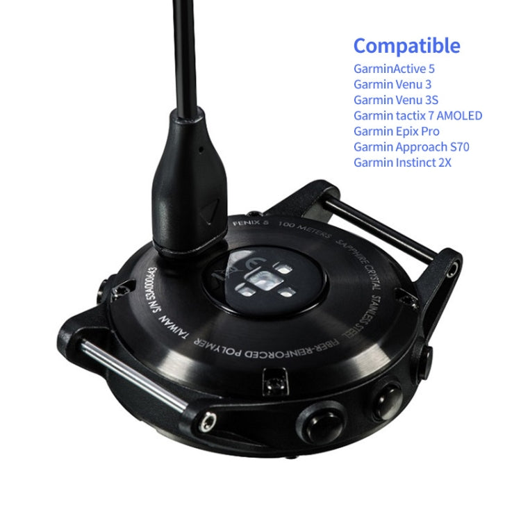 JUNSUNMAY For Garmin Venu 3 / Venu 3S Smart Watch Data Sync Charging Cable, Length: 1m, Interface:Type-C Port by JUNSUNMAY