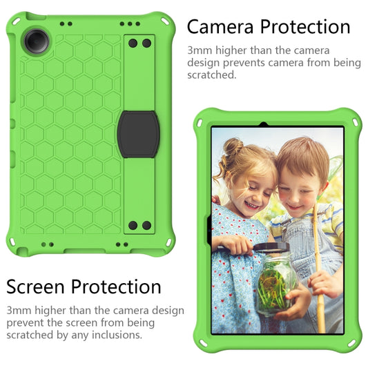 For Samsung Galaxy Tab A9+ 11 X216B Honeycomb EVA Hybrid PC Tablet Case with Strap(Green+Black) - Galaxy Tab A9+ by buy2fix | Online Shopping UK | buy2fix