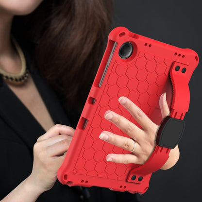 For Samsung Galaxy Tab A9+ 11 X216B Honeycomb EVA Hybrid PC Tablet Case with Strap(Red +Black) - Galaxy Tab A9+ by buy2fix | Online Shopping UK | buy2fix