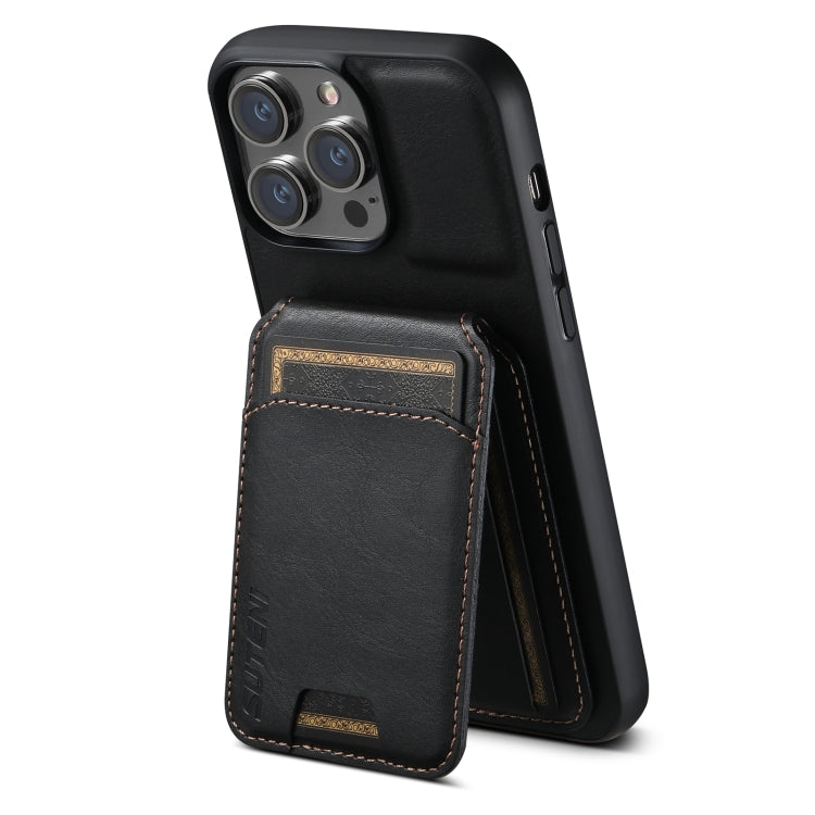 For iPhone 11 Pro Max Suteni H02 Leather Wallet Stand Back Phone Case(Black) - iPhone 11 Pro Max Cases by Suteni | Online Shopping UK | buy2fix