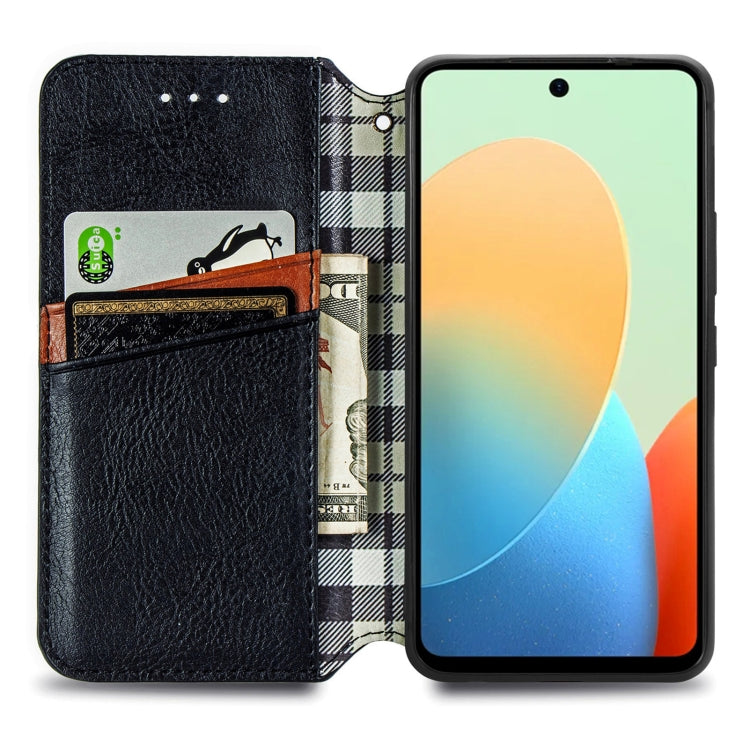 For Tecno Spark Go 2024 Cubic Grid Pressed Magnetic Leather Phone Case(Black) by buy2fix