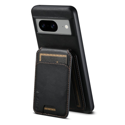 For Google Pixel 8a Suteni H02 Leather Wallet Stand Back Phone Case(Black) - Google Cases by Suteni | Online Shopping UK | buy2fix