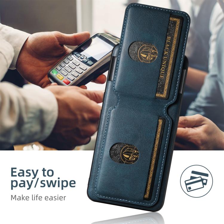 For Google Pixel 10 Pro Suteni H02 Leather Wallet Stand Back Phone Case(Blue) - Google Cases by Suteni | Online Shopping UK | buy2fix