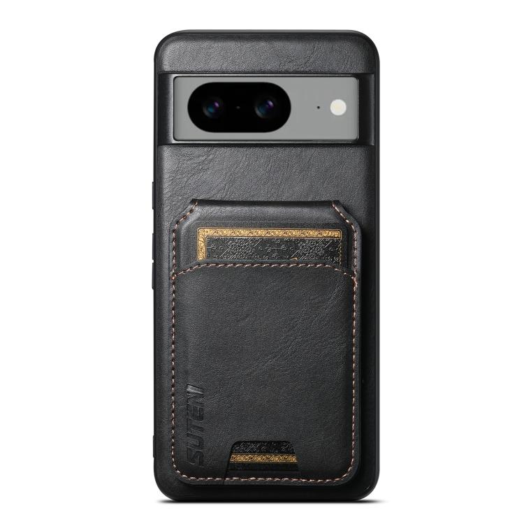 For Google Pixel 10 Pro XL Suteni H02 Leather Wallet Stand Back Phone Case(Black) - Google Cases by Suteni | Online Shopping UK | buy2fix