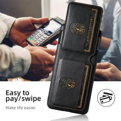 For Google Pixel 10 Pro XL Suteni H02 Leather Wallet Stand Back Phone Case(Black) - Google Cases by Suteni | Online Shopping UK | buy2fix