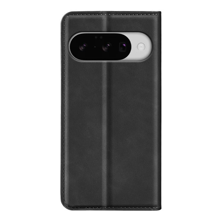 For Google Pixel 10 / 10 Pro Retro-skin Magnetic Suction Leather Phone Case(Black) - Google Cases by buy2fix | Online Shopping UK | buy2fix