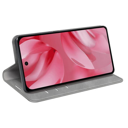 For Google Pixel 10 / 10 Pro Retro-skin Magnetic Suction Leather Phone Case(Grey) - Google Cases by buy2fix | Online Shopping UK | buy2fix