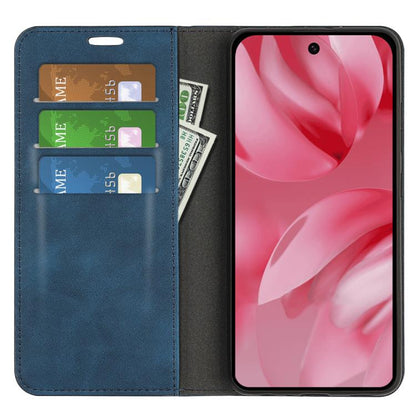 For Google Pixel 10 / 10 Pro Retro-skin Magnetic Suction Leather Phone Case(Dark Blue) - Google Cases by buy2fix | Online Shopping UK | buy2fix