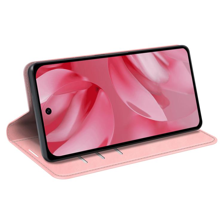 For Google Pixel 10 / 10 Pro Retro-skin Magnetic Suction Leather Phone Case(Pink) - Google Cases by buy2fix | Online Shopping UK | buy2fix