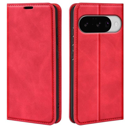 For Google Pixel 10 / 10 Pro Retro-skin Magnetic Suction Leather Phone Case(Red) - Google Cases by buy2fix | Online Shopping UK | buy2fix
